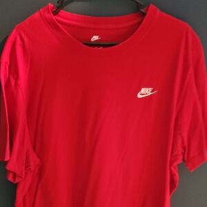 Nike Bold Red Tee with White Logo